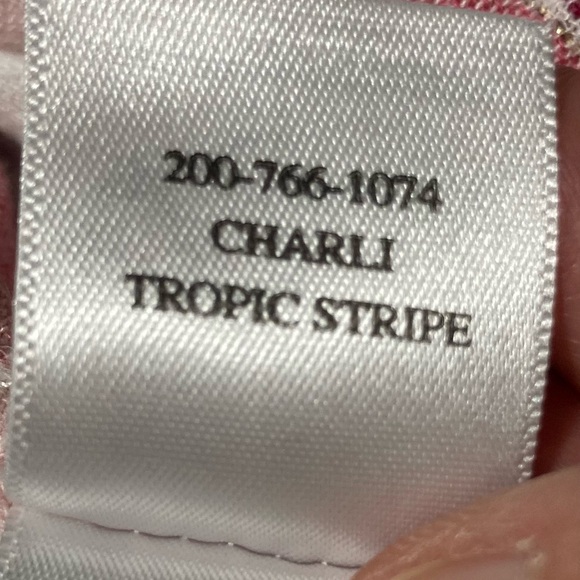 Rails Charli Tropic Stripe Button Down Shirt Metallic Gold Detail Size XSmall - Picture 13 of 16